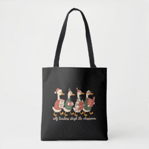 Christmas Silly Teacher Goose Gift Cosy Winter  Tote Bag