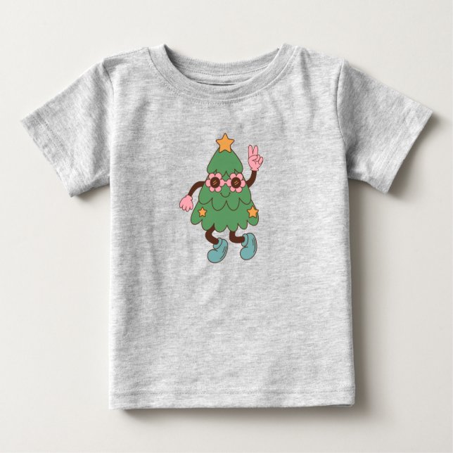 Christmas Silly Tree Baby T-Shirt (Front)