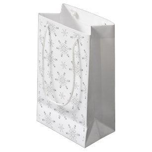 Christmas Silver Snowflakes Gift Bag
