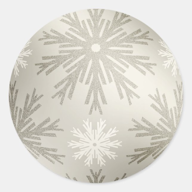 Christmas Silver Snowflakes stickers (Front)