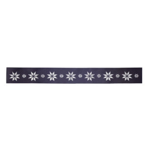 Christmas Silver Star Ribbon Blue Navy Satin Ribbon