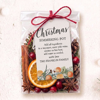 Christmas Simmering Pot Gift Festive Tags
