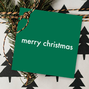 Christmas Simple Green Modern Minimal Stylish Favour Tags