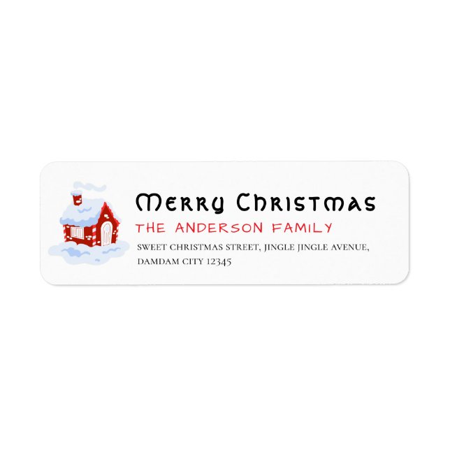Christmas Simple Return Address Label (Front)