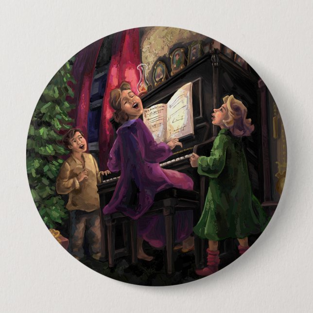 Christmas Sing Along 10 Cm Round Badge (Front)