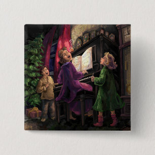 Christmas Sing Along 15 Cm Square Badge