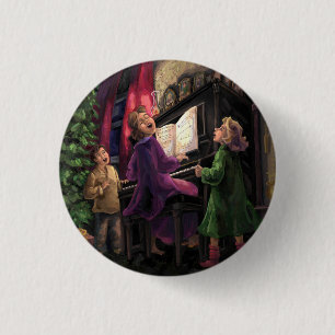 Christmas Sing Along 3 Cm Round Badge