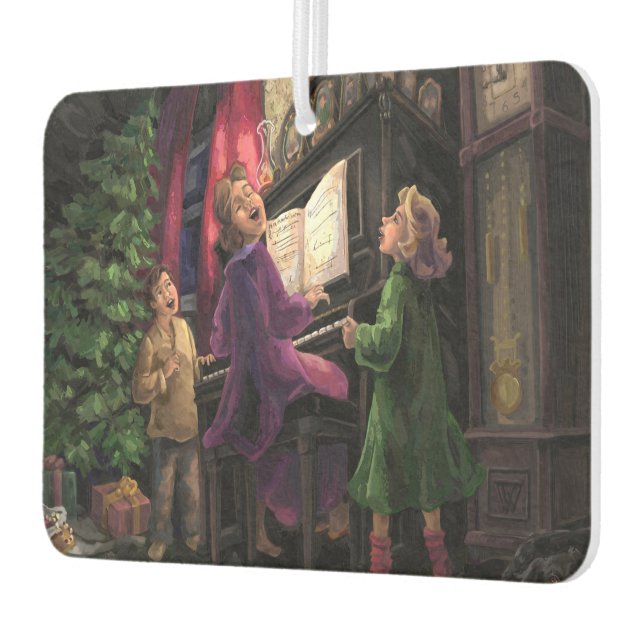 Christmas Sing Along Painting Car Air Freshener (Left)