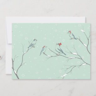 Christmas Singer Adorable Birds Card