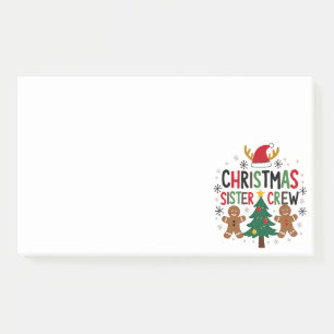 Christmas Sister Crew Festive Gingerbread Friends  Post-it Notes