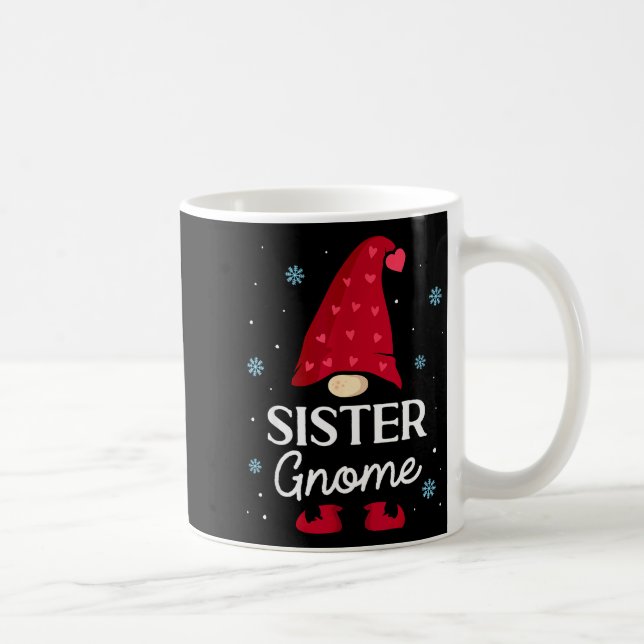 Christmas Sister Gnome Dwarf Garden Gnome Family  Coffee Mug (Right)