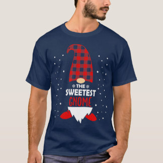 Christmas Sister Gnome Red Plaid Gift  T-Shirt