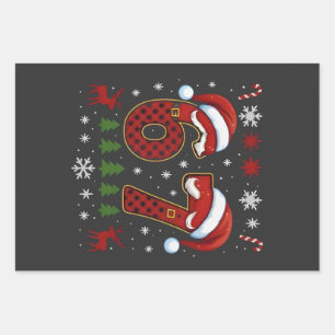 Christmas Six Seven 67 Santa Xmas Gen Alpha Wrapping Paper Sheet