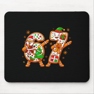Christmas Six Seven Dabbing Cool Meme 67 Xmas Dab Mouse Pad