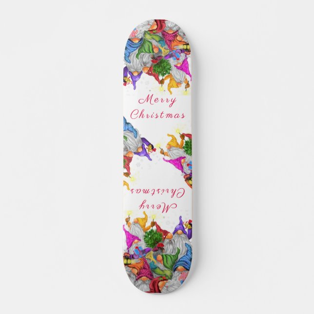 Christmas Skateboard Gift Gnomes (Front)