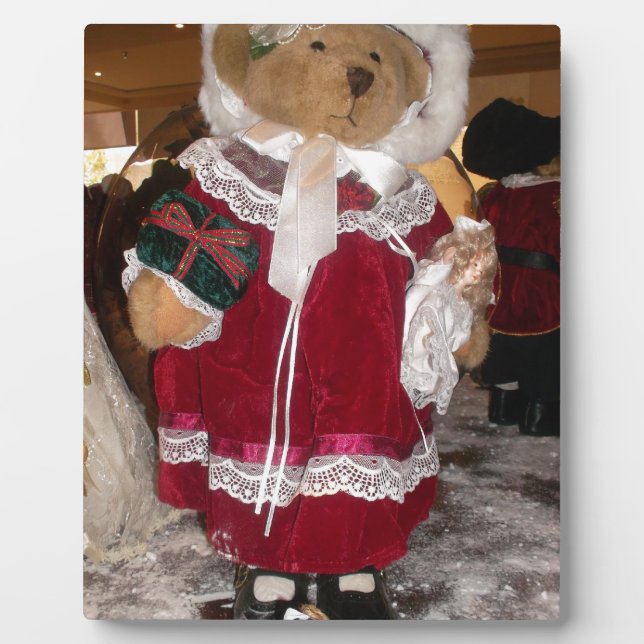 Christmas Skater Teddy Bear Collection. Plaque (Front)