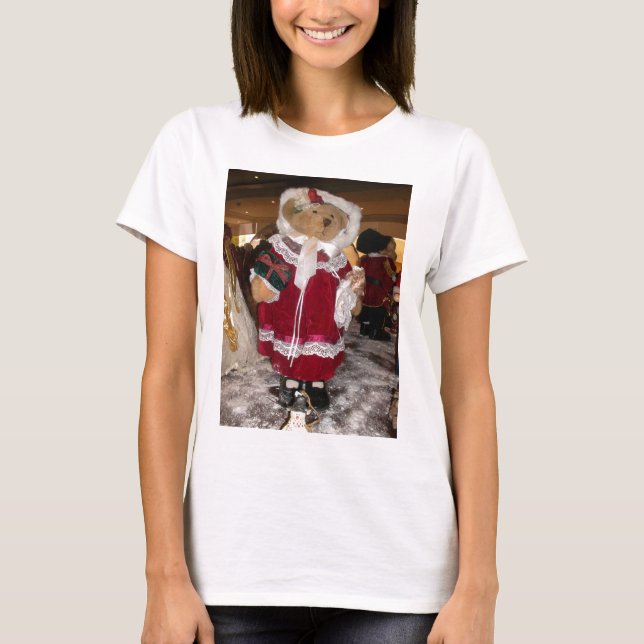 Christmas Skater Teddy Bear T-Shirt (Front)
