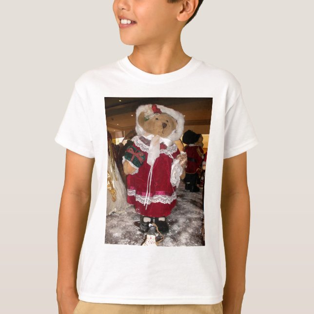 Christmas Skater Teddy Bear T-Shirt (Front)