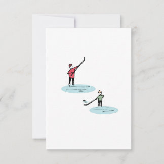Christmas skating thank you card