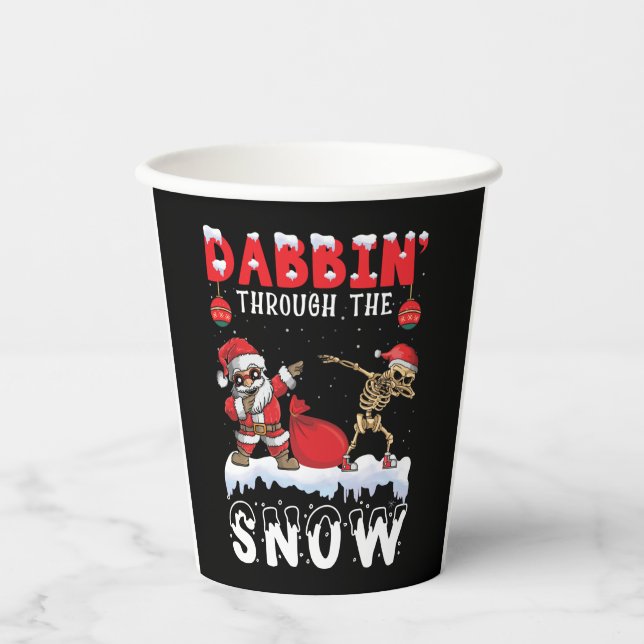 Christmas Skeleton Dab   Paper Cups (Front)