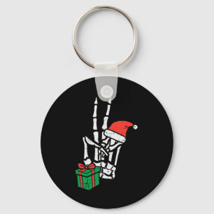 Christmas Skeleton Hand Peace Pocket Xmas Men Wome Key Ring