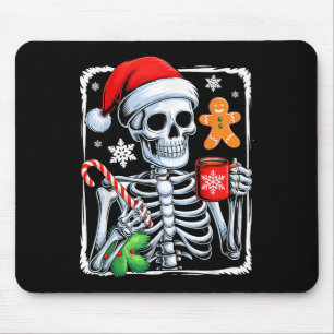 Christmas Skeleton Hot Chocolate Funny Xmas Men Wo Mouse Pad