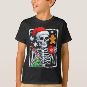 Christmas Skeleton Hot Chocolate Funny Xmas Men Wo T-Shirt