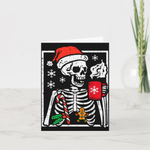 Christmas Skeleton Hot Chocolate Xmas Men Women Ki Card