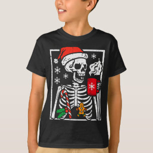 Christmas Skeleton Hot Chocolate Xmas Men Women Ki T-Shirt
