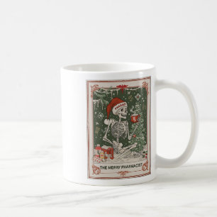 Christmas Skeleton Tarot Card The Merry Pharmacist Coffee Mug