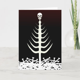 Christmas Skeleton Tree Holiday Card