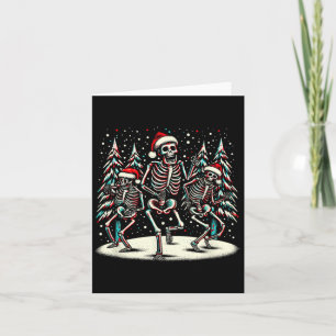 Christmas Skeletons - Vintage Halloween Costume  Card