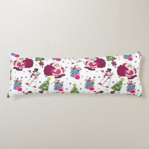 Christmas Sketch Pattern Body Cushion
