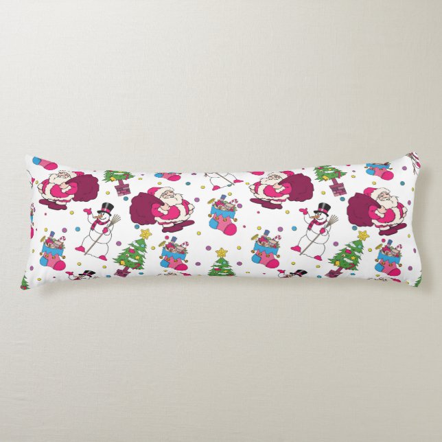 Christmas Sketch  Pattern Body Cushion (Front)