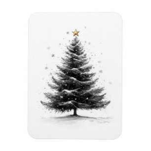 Christmas Sketch Poster Magnet