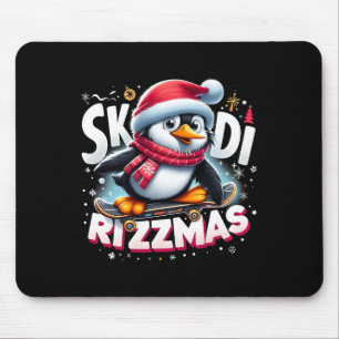 Christmas Skibidi Rizzmas Xmas Cool Penguin Holida Mouse Pad