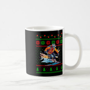 Christmas Skiing Sports Lover Skier Funny Xmas Des Coffee Mug