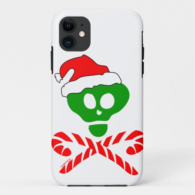 Christmas Skull Crossbones Case-Mate iPhone Case (Back)