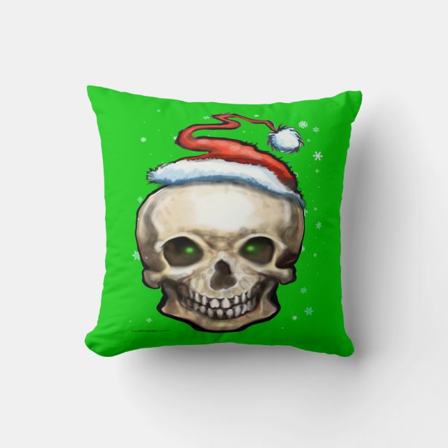 Christmas Skull Cushion (Front)