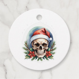 Christmas skull  favour tags