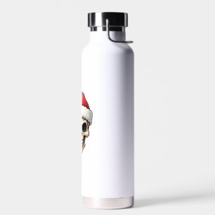 Christmas Skull Funny Santa XMES Men Women T-Shirt Water Bottle