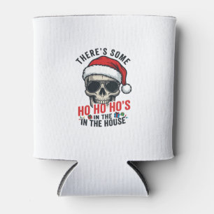 Christmas Skull Ho Ho Ho Humour Design Can Cooler