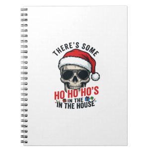 Christmas Skull Ho Ho Ho Humour Design Notebook