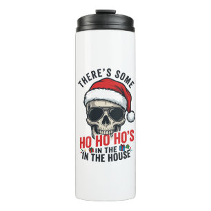 Christmas Skull Ho Ho Ho Humour Design Thermal Tumbler