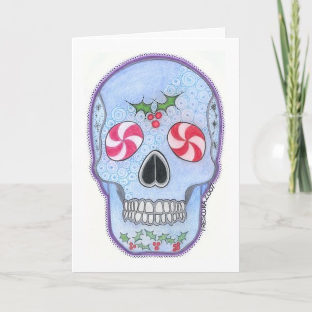 Christmas Skull Holiday Card (Front)