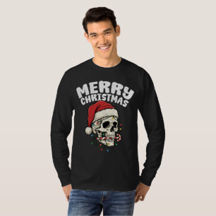 Christmas Skull With Lights T-Shirt