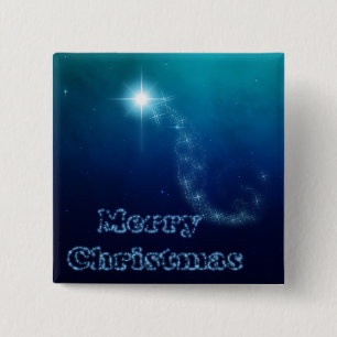 Christmas Sky Star of Bethlehem 15 Cm Square Badge