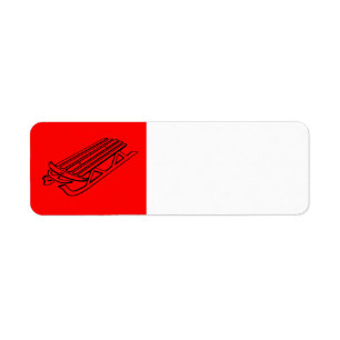 Christmas Sled Label Return Address Label