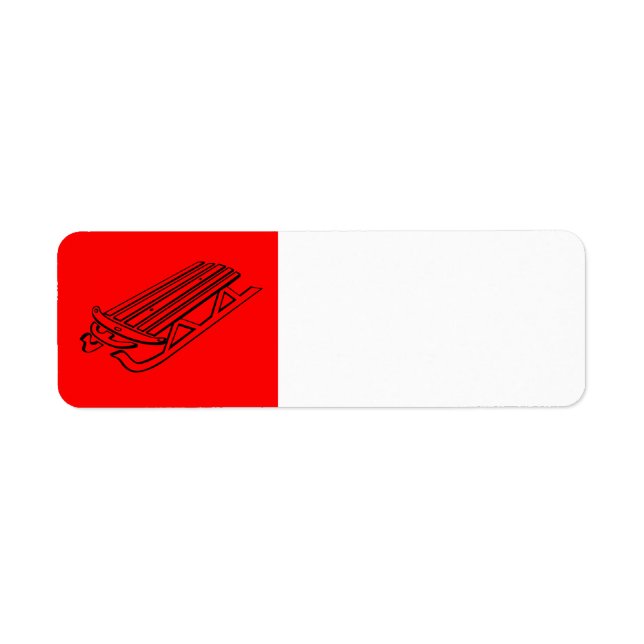 Christmas Sled Label Return Address Label (Front)