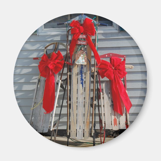 Christmas Sleds Magnet (Front)
